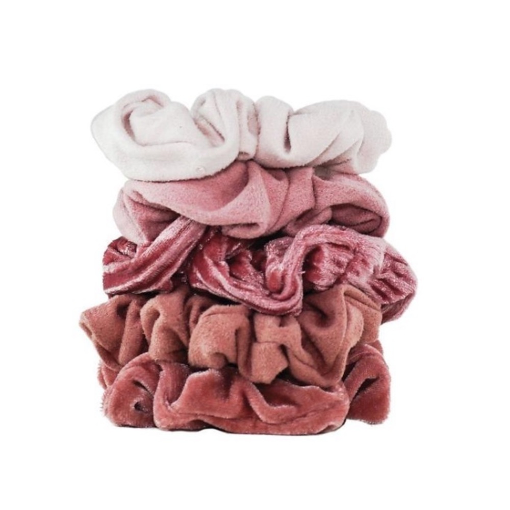 Stocking Stuffer? 🆕 NWT /kit•sch/ 5 Velvet Scrunchies (Neutrals) - Picture 1 of 4